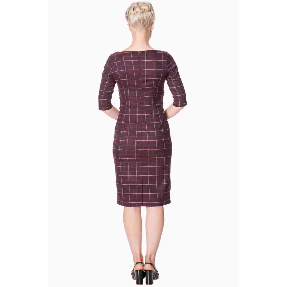 Dancing Days - Carlita Bleistift kleid - Bordeauxrot